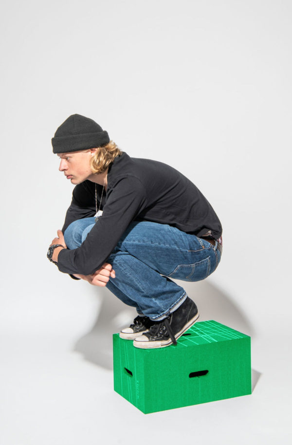The Xbrick® seat stool in green