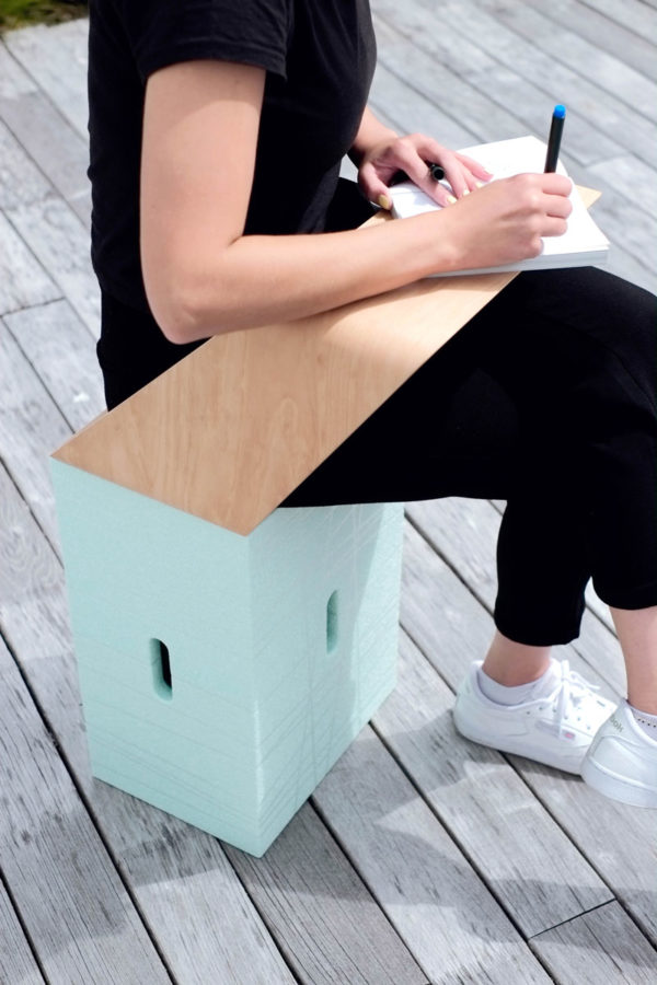 Mobile seat with tray for indoors & outdoors