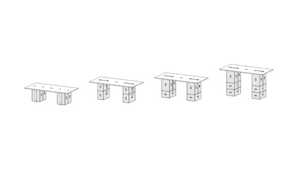 x-table flexible Tischplatte varianten