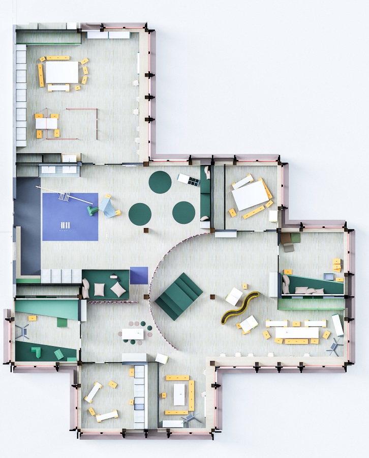 Grundriss Klassenzimmer Cluster mit Vertiefungsraeumen