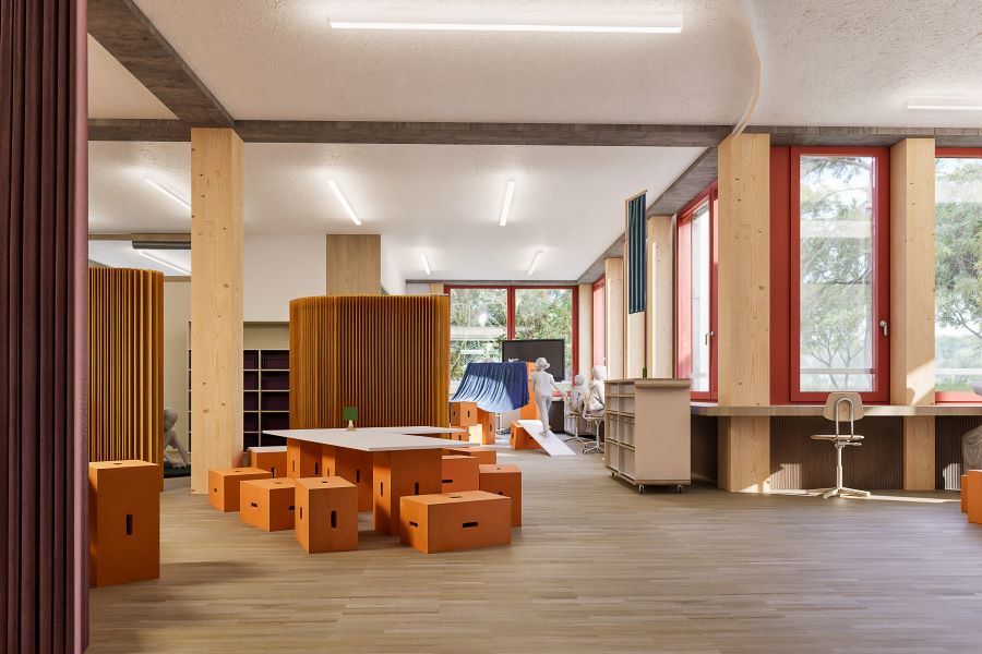 Flexible Sitzmodule im Klassenzimmer