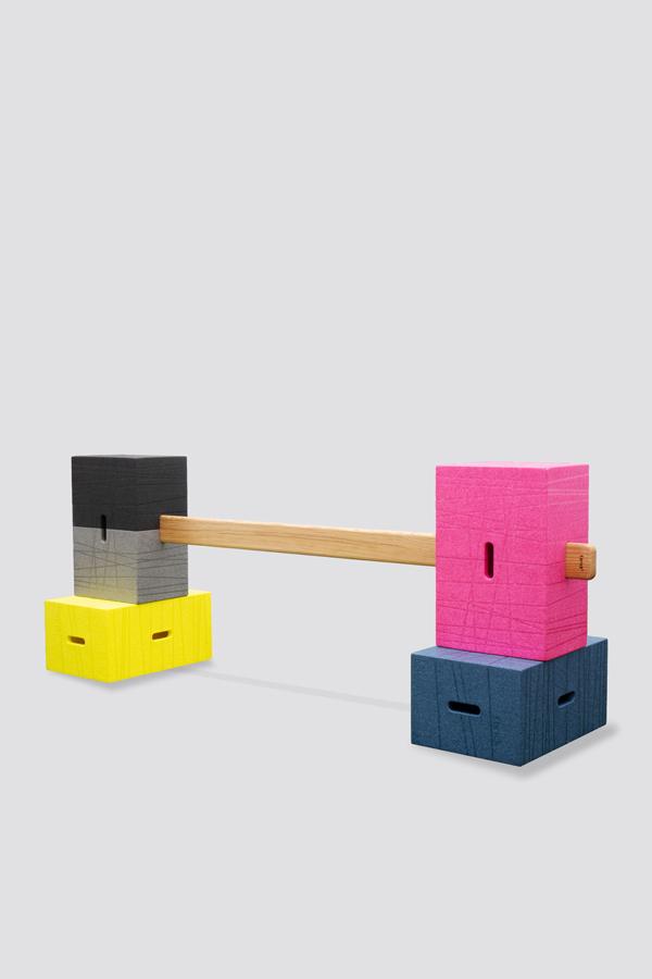 zwei Xbrick mit einem Connector verbunden und mit einem anderen Xbrick Paar durch eine X-trail verbunden