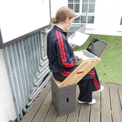 home-office-stool-and-tray-with-small-table-sputnik Xbrick accessories seat-table-combination